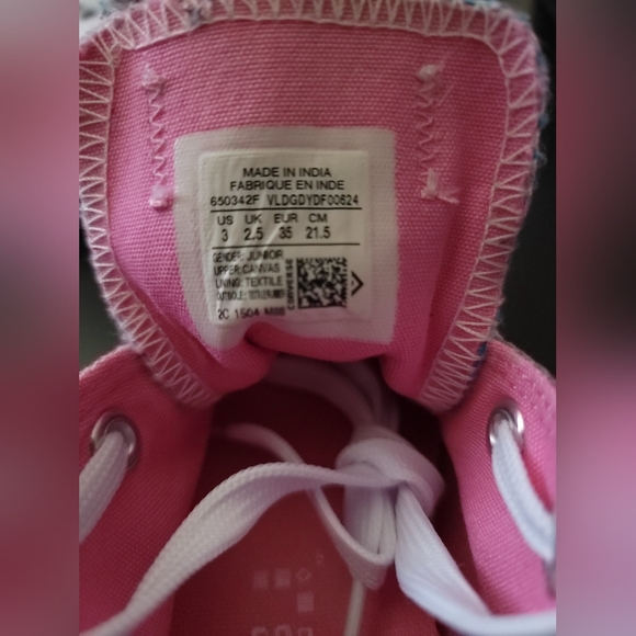 Converse All Star Double Tongue Gray/Pink size Junior US 3/EUR 35 - Picture 12 of 12